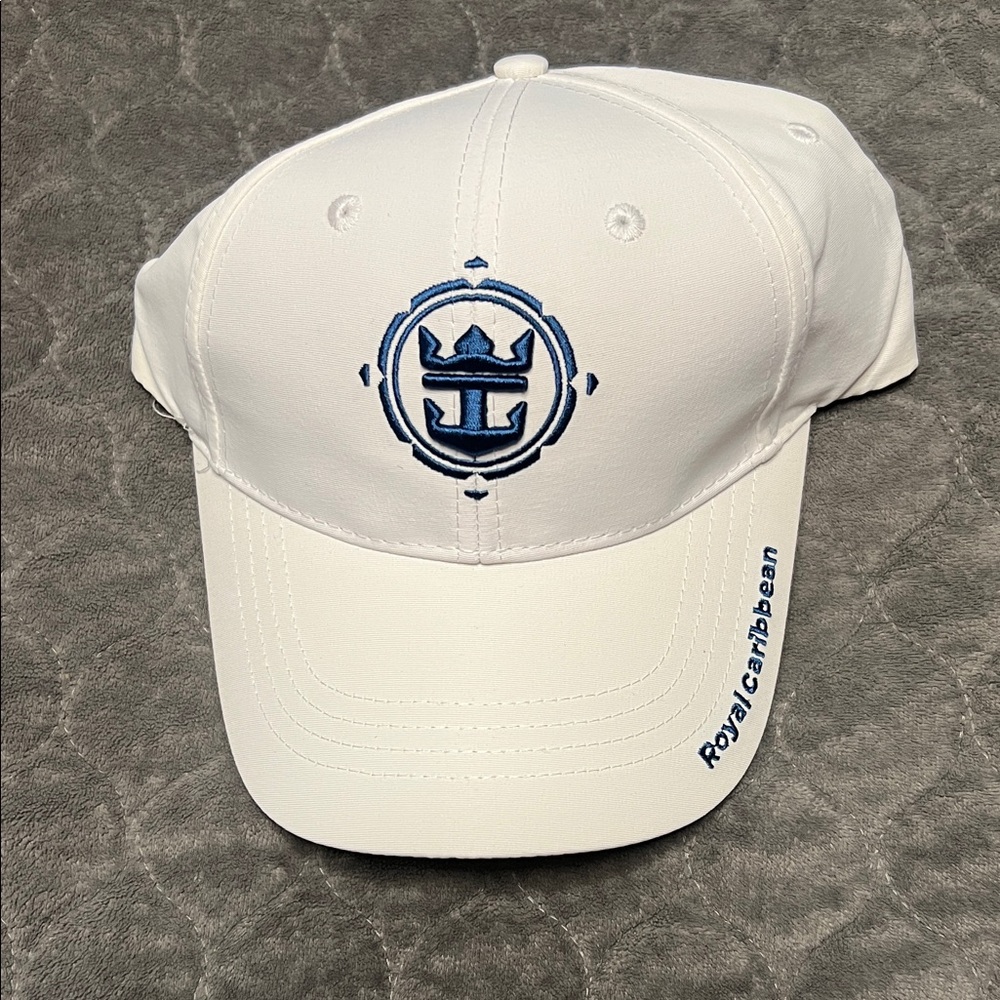 Royal Caribbean White Cap with Blue Logo